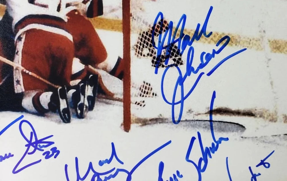 1980 USA Hockey Miracle On Ice Team (12 Signatures) Signed 16×20 Photo (Beckett LOA)