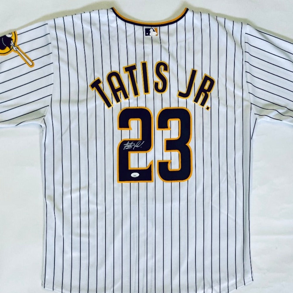Fernando Tatis Jr. Signed White Padres Majestic Jersey (JSA)