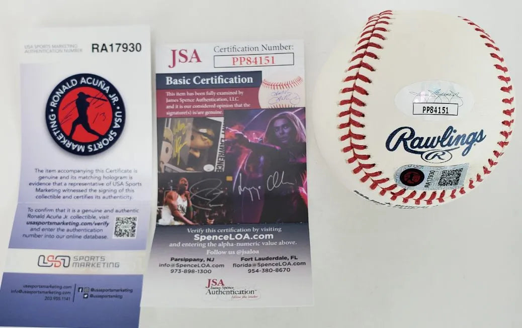 Ronald Acuna Jr. Signed 150th Anniversary OML Baseball (JSA &amp; USA SM)