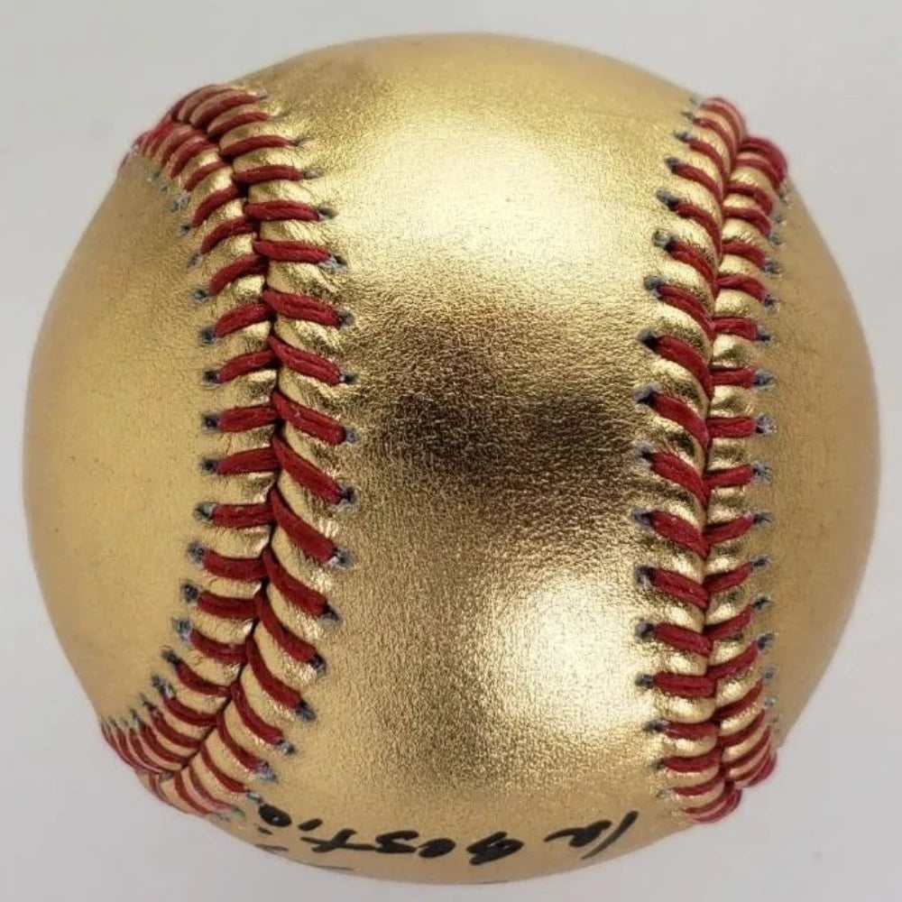 Ronald Acuna Jr. “La Bestia” Signed Gold OML Baseball (JSA COA &amp; USASM)