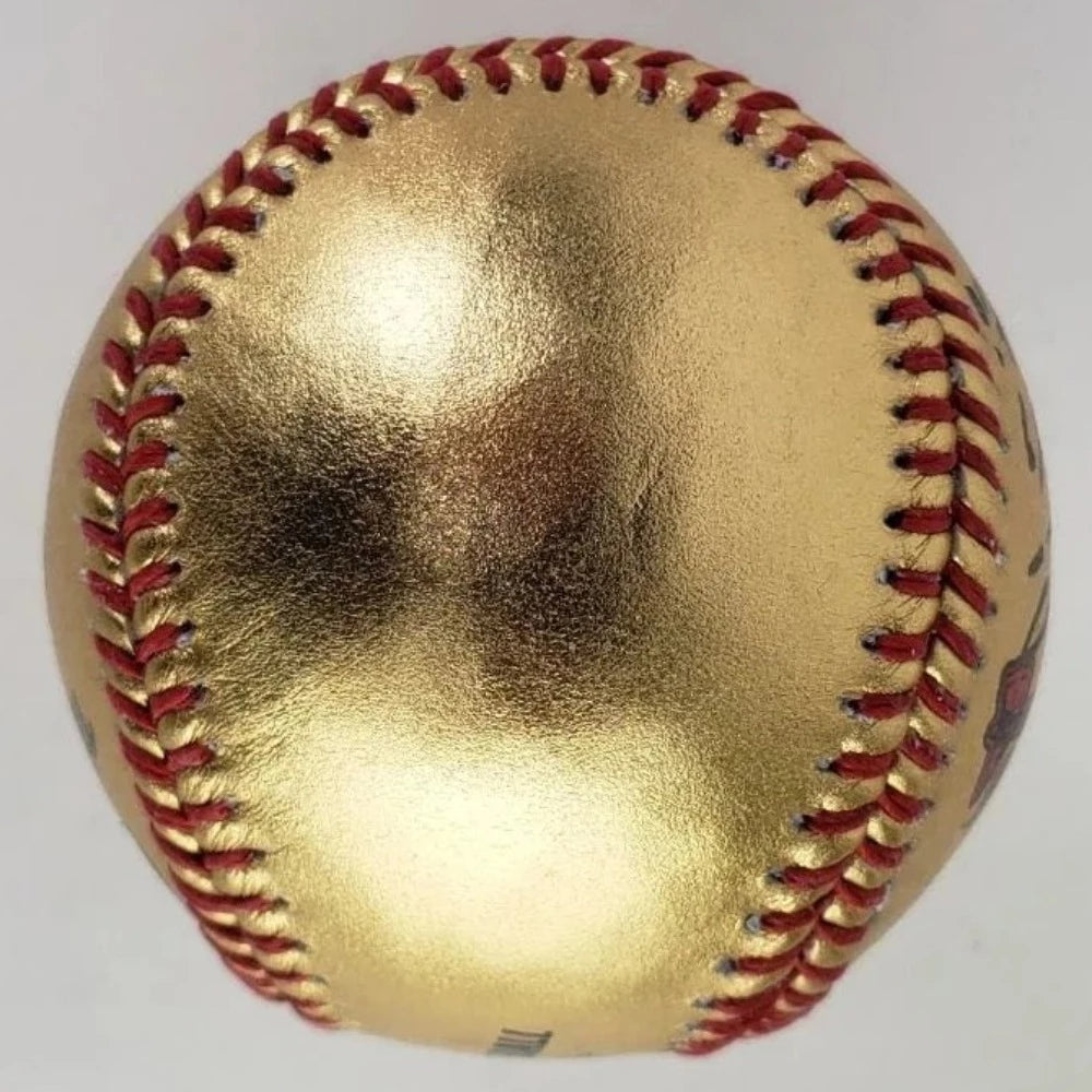 Ronald Acuna Jr. “La Bestia” Signed Gold OML Baseball (JSA COA &amp; USASM)