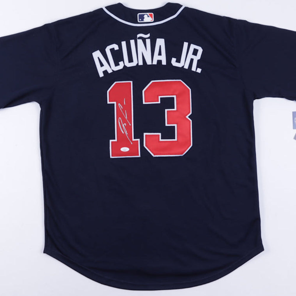 Ronald Acuna Jr. Signed Braves Blue Nike Jersey (JSA COA)