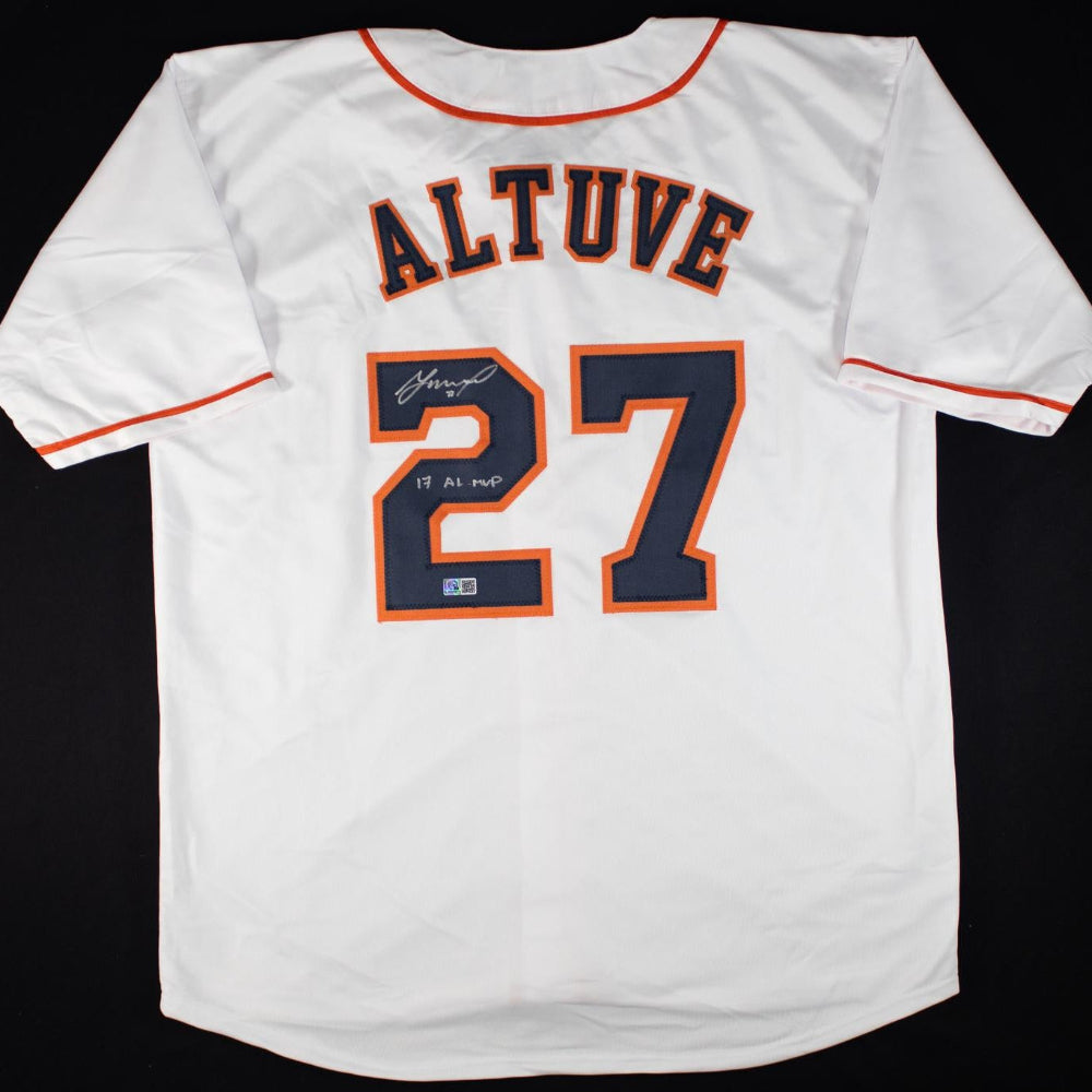 Jose Altuve Signed Astros White Jersey With "17 AL MVP" (GT Sports)