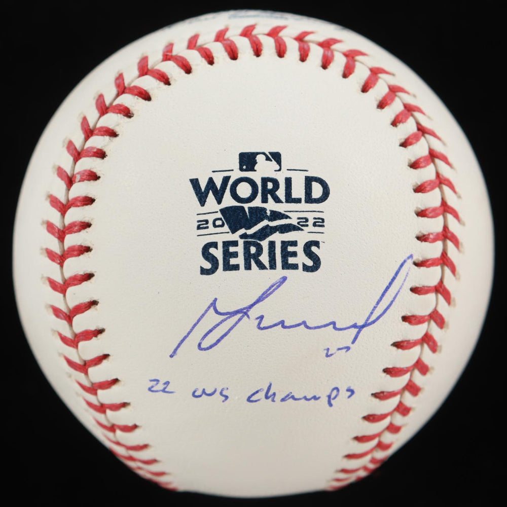 Jose Altuve Signed 2022 World Series Baseball Inscribed "22 WS Champs" (Beckett)
