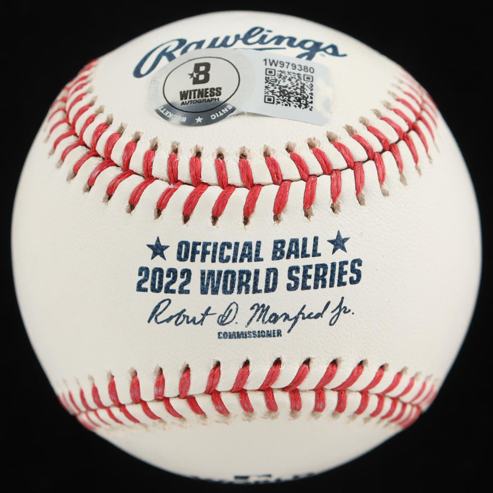 Jose Altuve Signed 2022 World Series Baseball Inscribed "22 WS Champs" (Beckett)