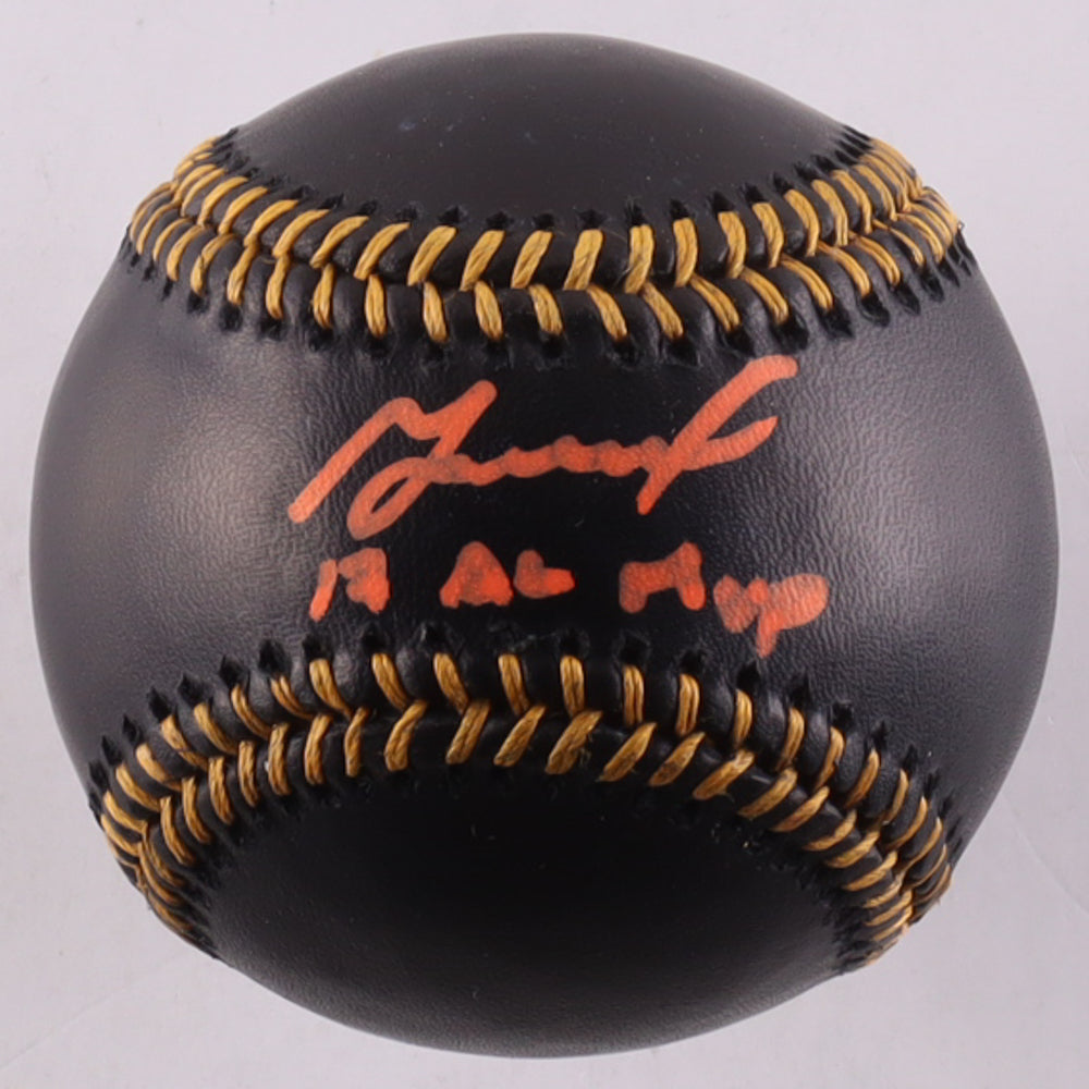 Jose Altuve Signed Black OML Baseball With "17 AL MVP" (Beckett)