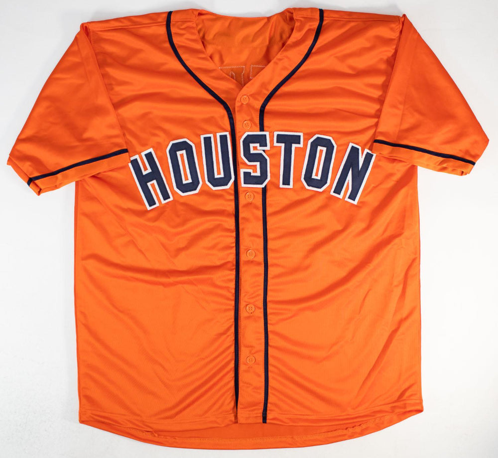 Jose Altuve Signed Astros Orange Jersey With "17, 22 WS Champs" (Beckett)