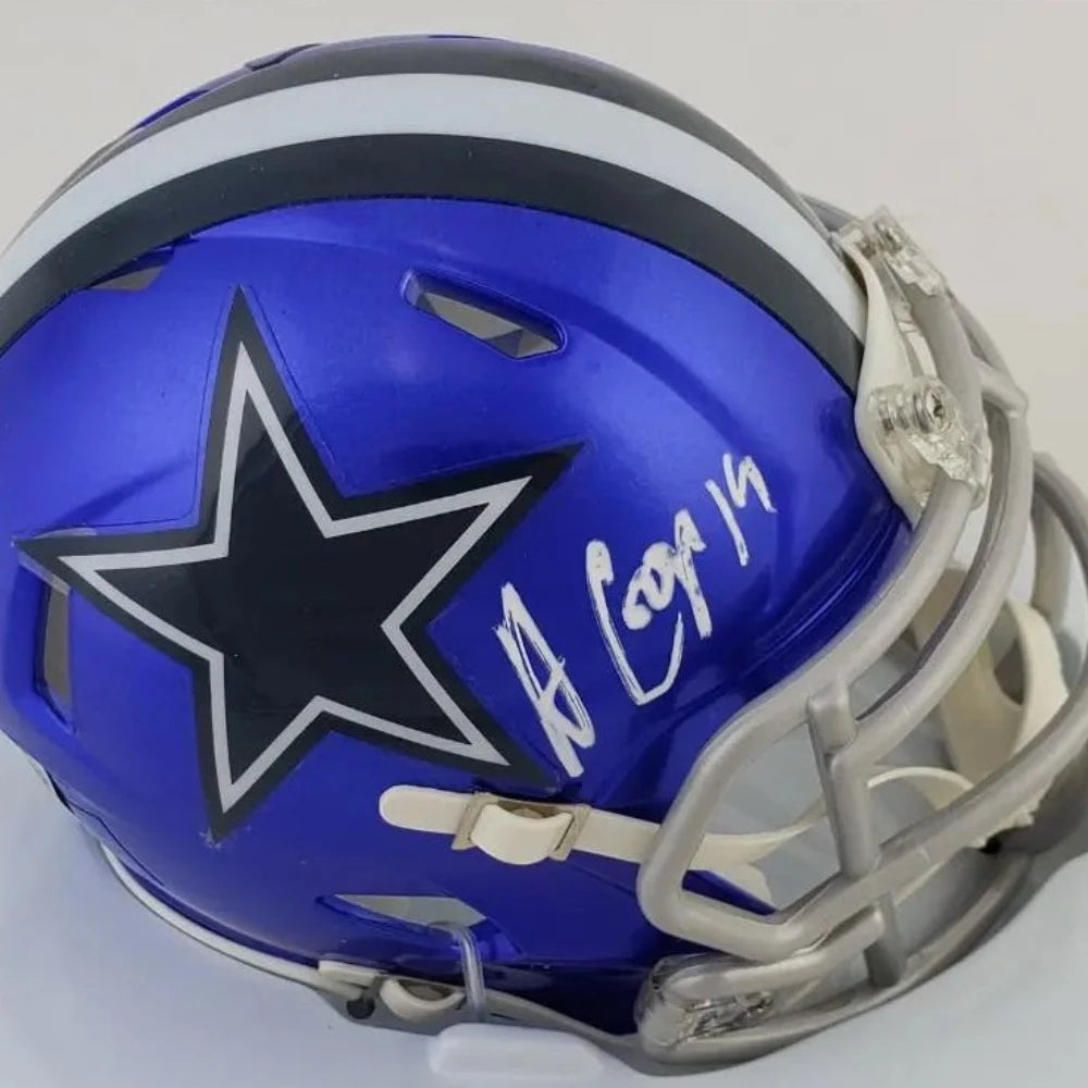 Amari Cooper Signed Dallas Cowboys Flash Alternate Speed Mini Helmet (Beckett Witness Certified)