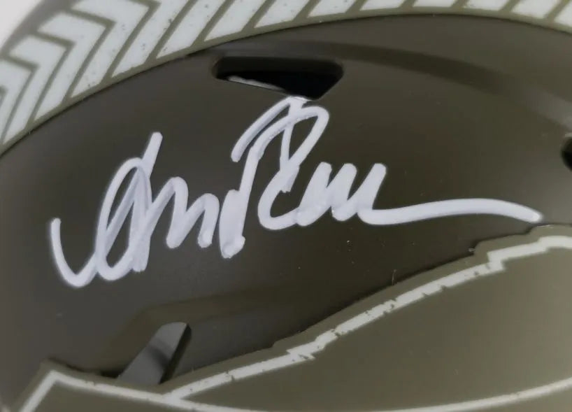 Andre Reed Signed Buffalo Bills Salute To Service Speed Mini Helmet (Beckett Witness Certified)