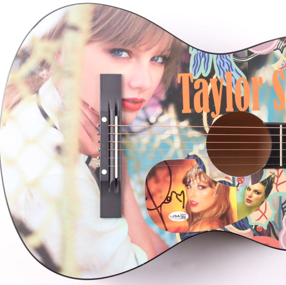 Taylor Swift Signed with a "Heart" Acoustic Guitar with "TLOAS" Insert Pickguard