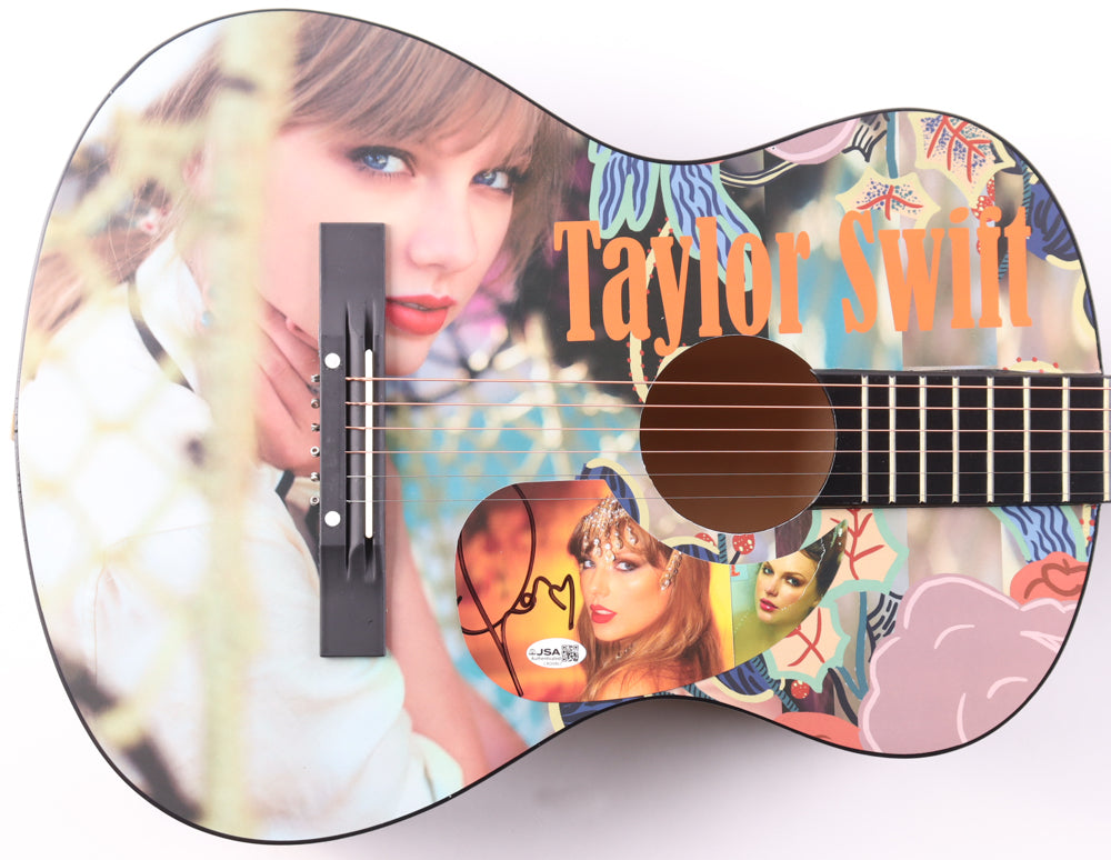 Taylor Swift Signed with a "Heart" Acoustic Guitar with "TLOAS" Insert Pickguard