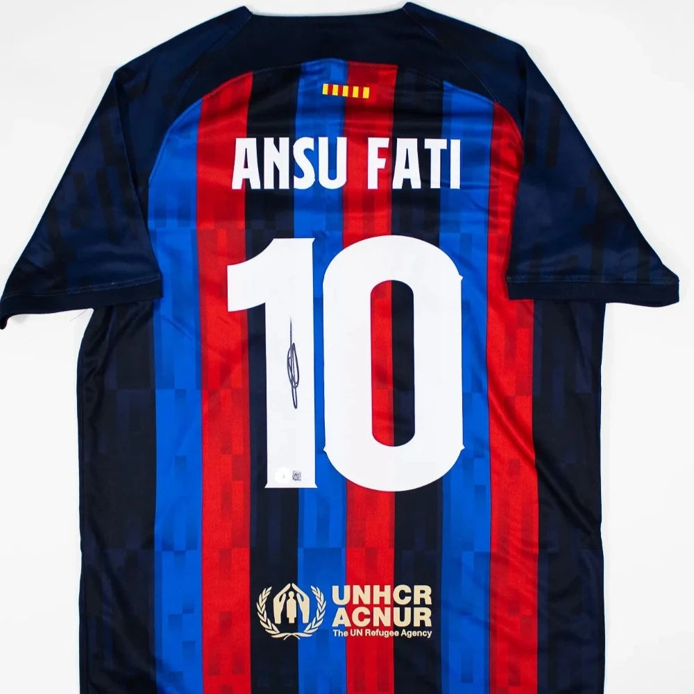 Ansu Fati Signed F. C. Barcelona Nike Dri-Fit Jersey (Beckett Certified)
