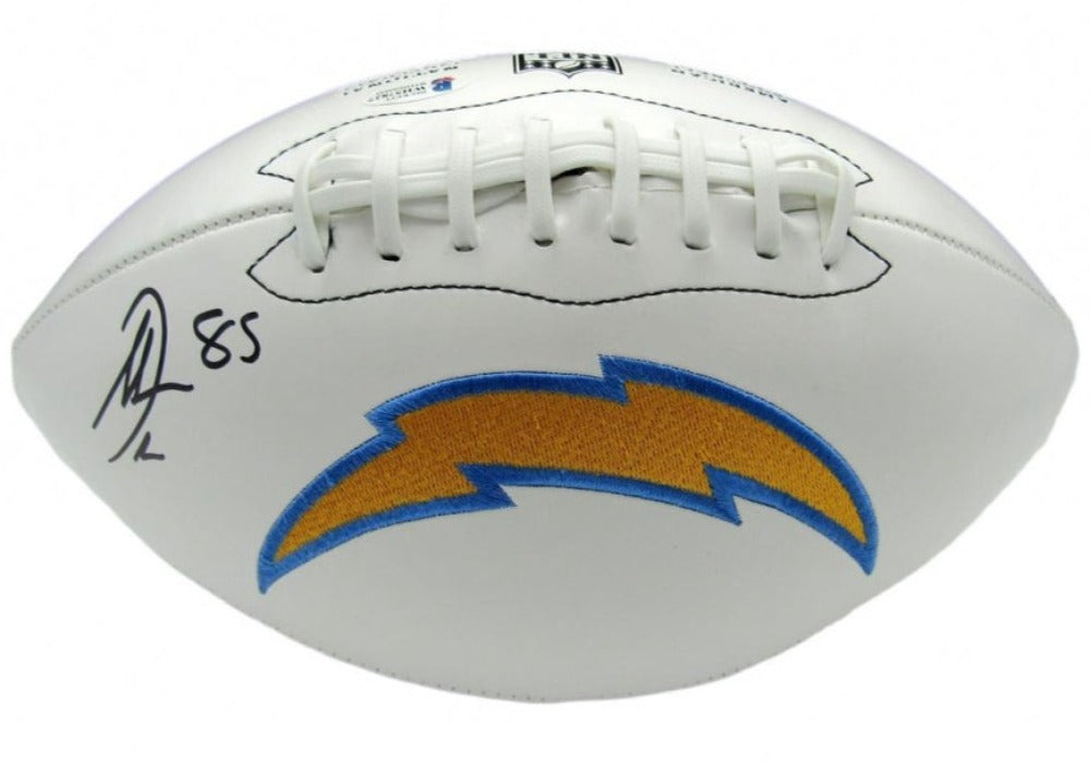 Antonio Gates Signed Chargers Logo Football (Beckett)