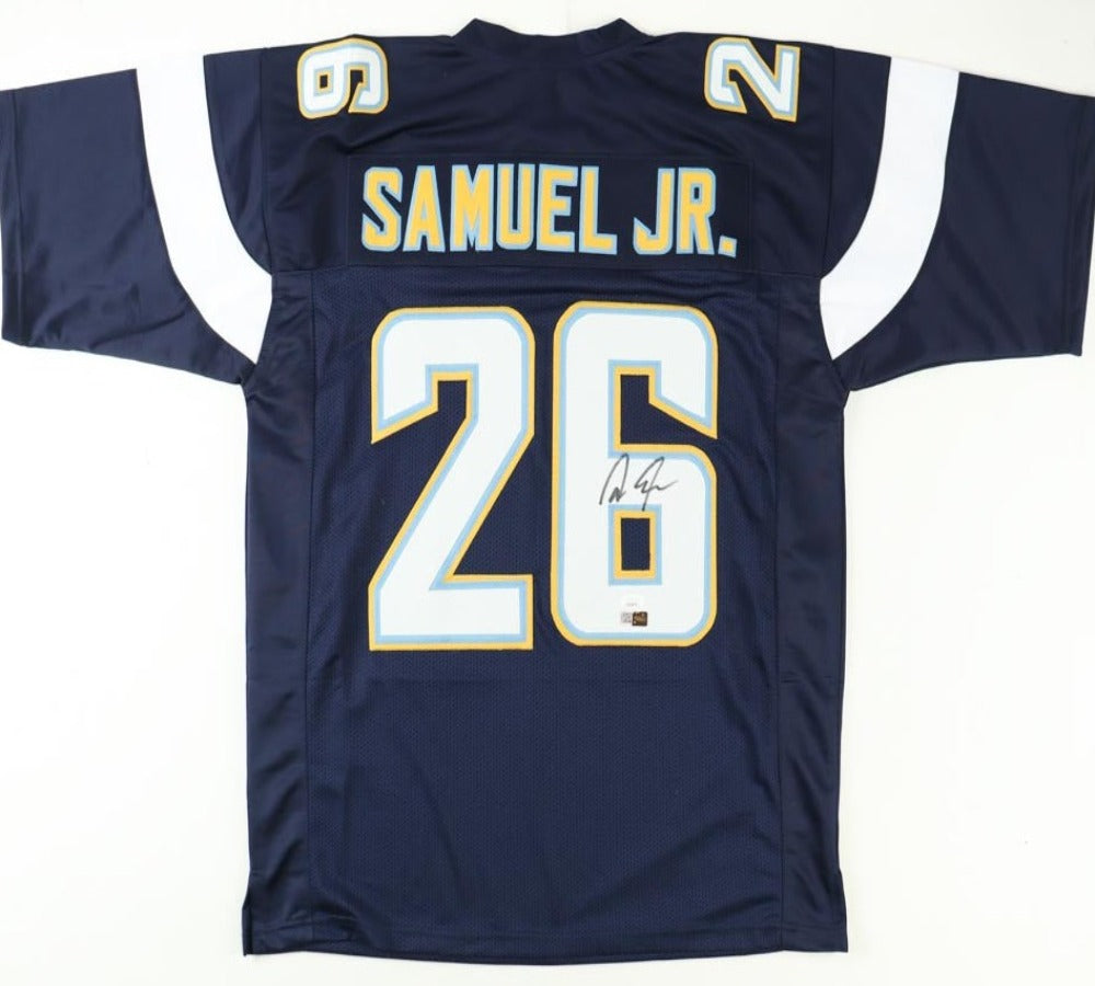 Asante Samuel Jr. Signed Dark Blue Jersey (JSA & Players Ink)