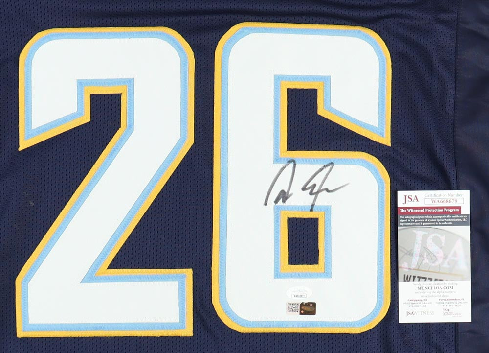 Asante Samuel Jr. Signed Dark Blue Jersey (JSA &amp; Players Ink)