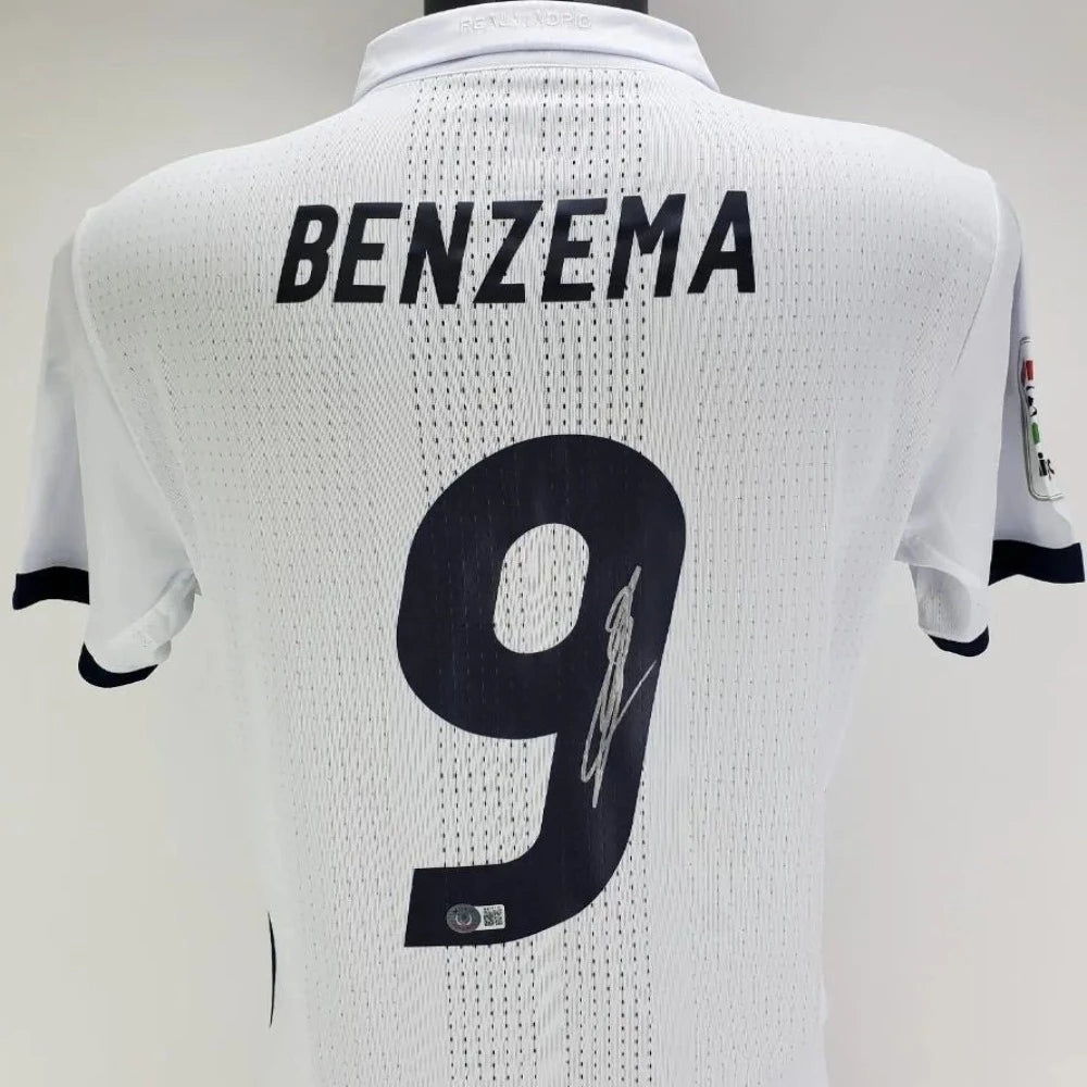 Karim Benzema Signed Real Madrid Adidas Climacool White Soccer Jersey (Beckett COA)