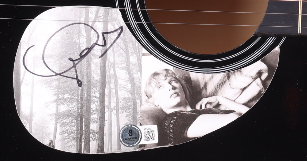 Taylor Swift Signed 38" Black "folklore" Acoustic Guitar (Beckett)