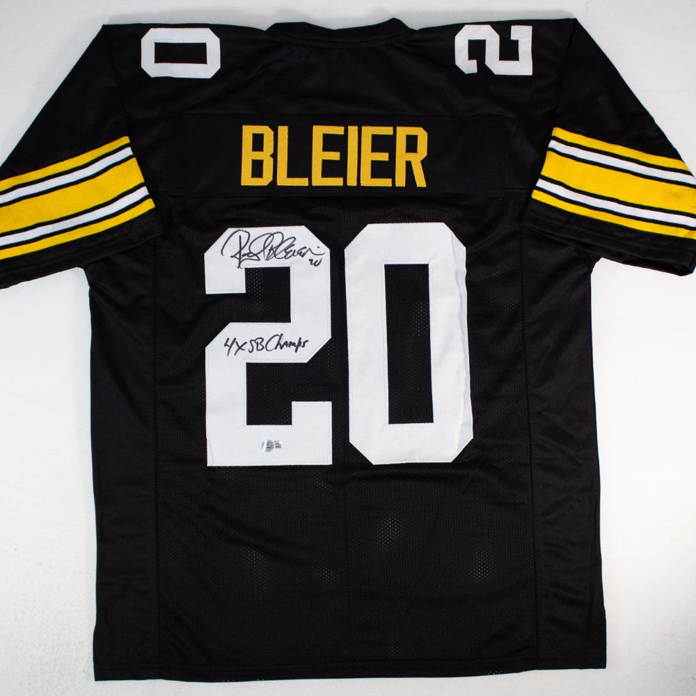 Rocky Bleier “4x SB Champs” Signed Pittsburgh Steelers Jersey (2) (Beckett Witness)