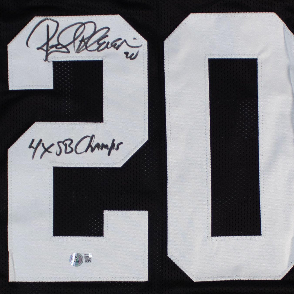 Rocky Bleier “4x SB Champs” Signed Pittsburgh Steelers Jersey (2) (Beckett Witness)
