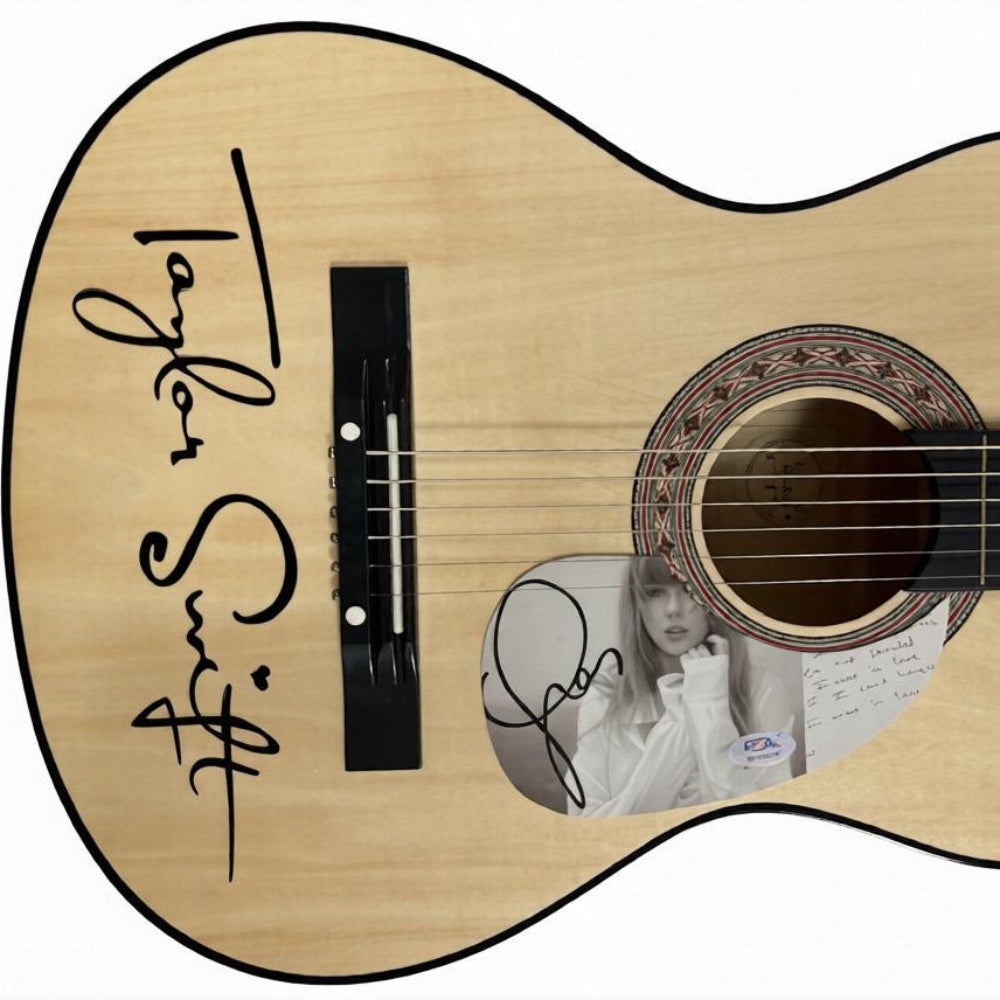 Taylor Swift Signed ZENY Acoustic Blonde Guitar (PSA)
