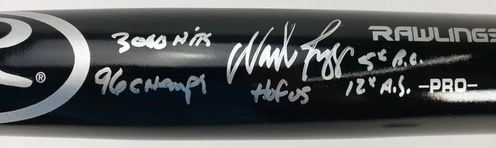 Wade Boggs 5x Career Inscriptions Signed Rawlings Baseball Bat (JSA Witness COA)