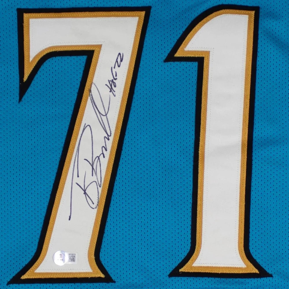 Tony Boselli “HOF 22” Signed Jacksonville Jaguars Teal Jersey (Beckett Witness Certified)