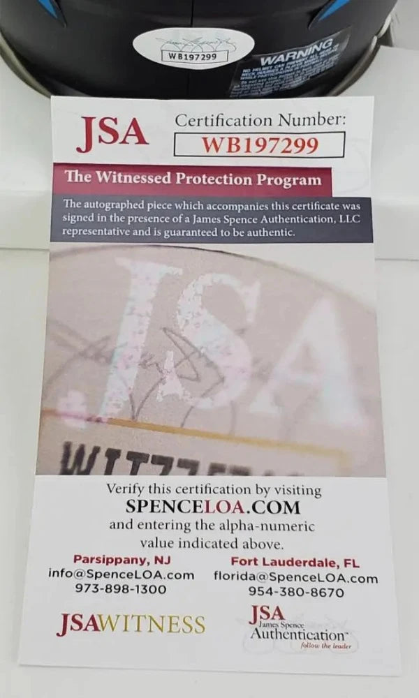 Brian Burns Signed Carolina Panthers Speed Mini Helmet (JSA Witness COA)