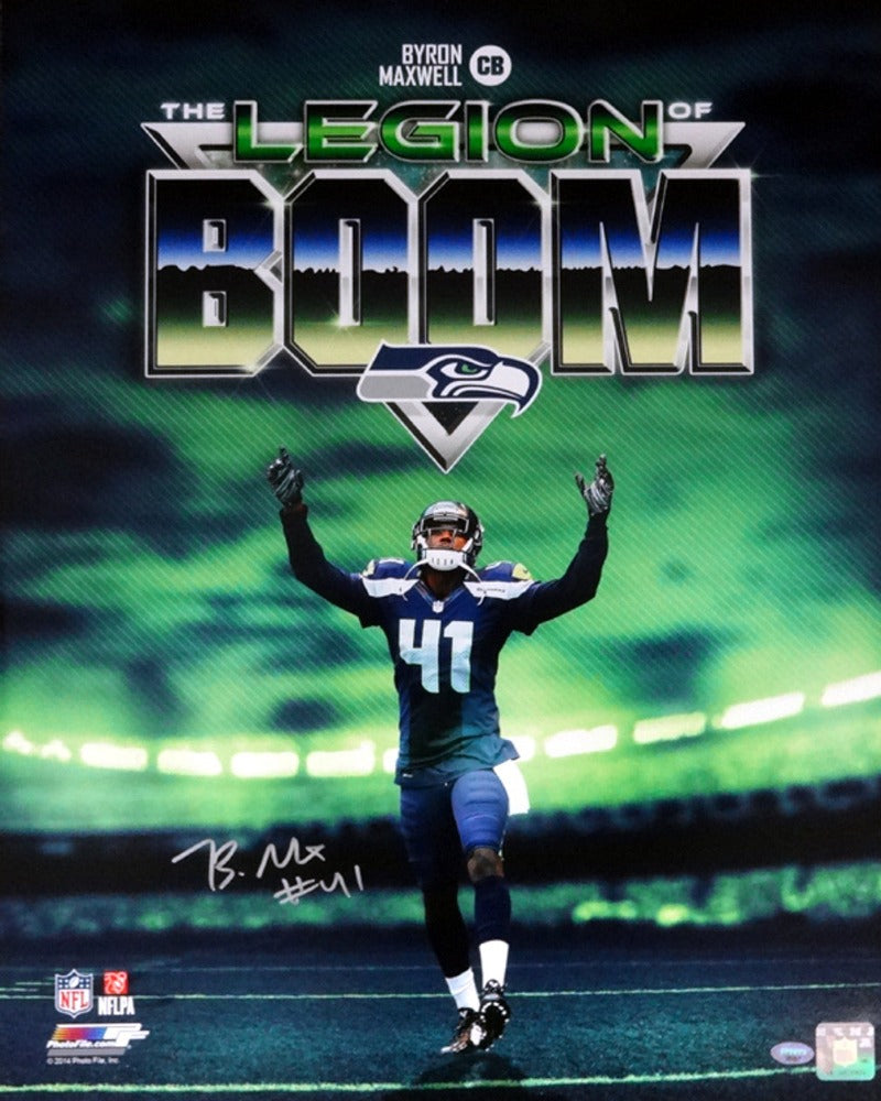 Byron Maxwell Signed 16x20 Photo Seattle Seahawks Legion of Boom