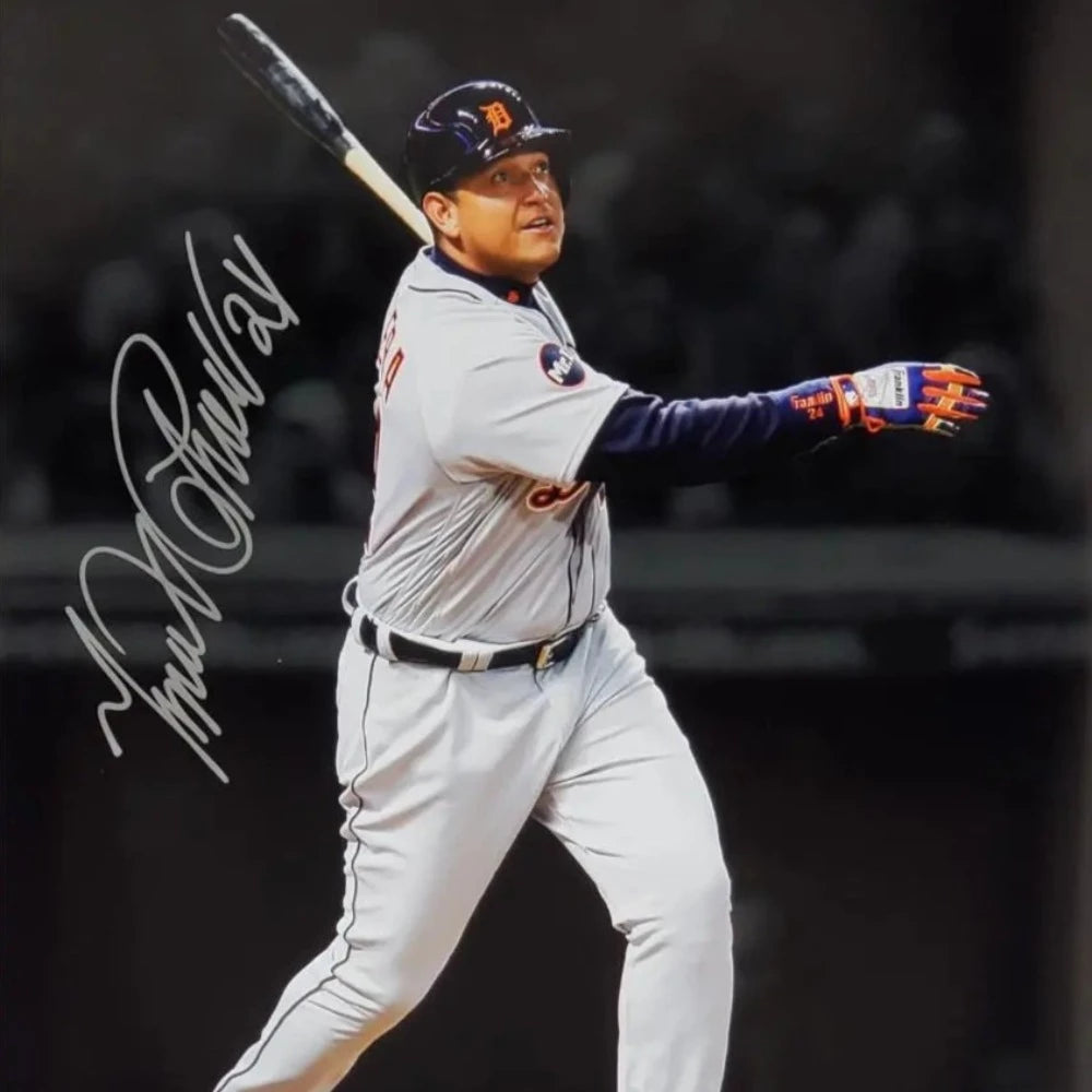 Miguel Cabrera Signed Tigers 16x20 Photo (2) (Beckett Witness Certified & USASM COA)