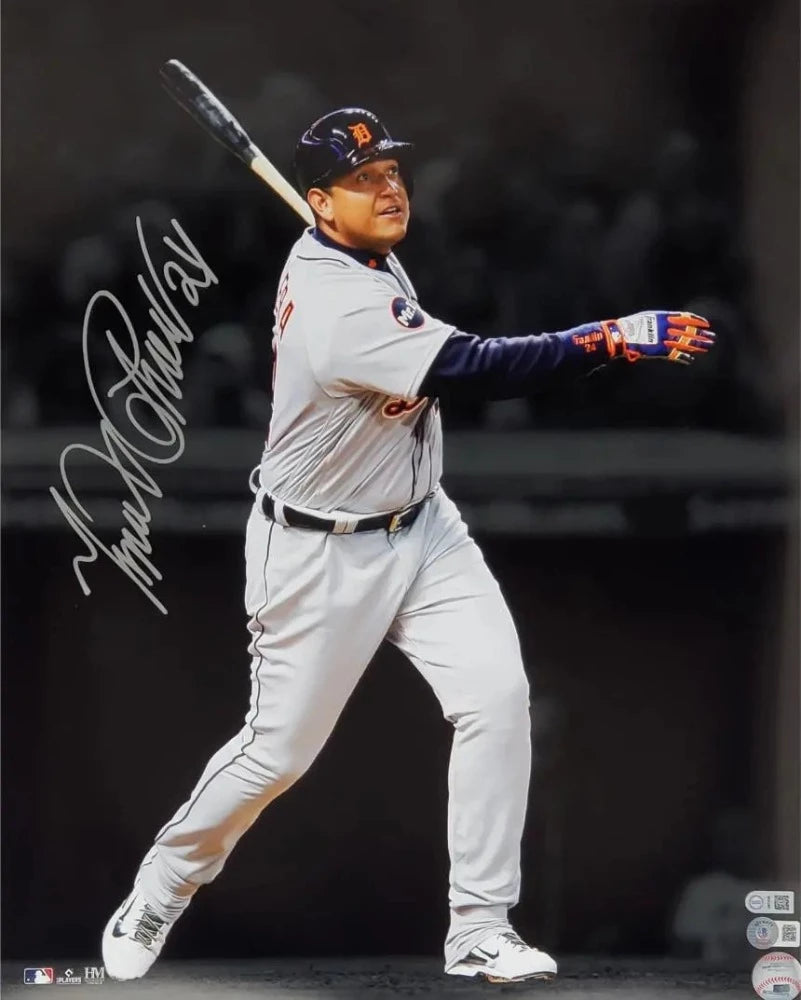 Miguel Cabrera Signed Tigers 16x20 Photo (2) (Beckett Witness Certified &amp; USASM COA)