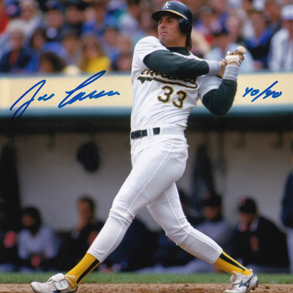 Jose Canseco “40/40” Signed Oakland Athletics 8×10 Photo (JSA Witness COA)