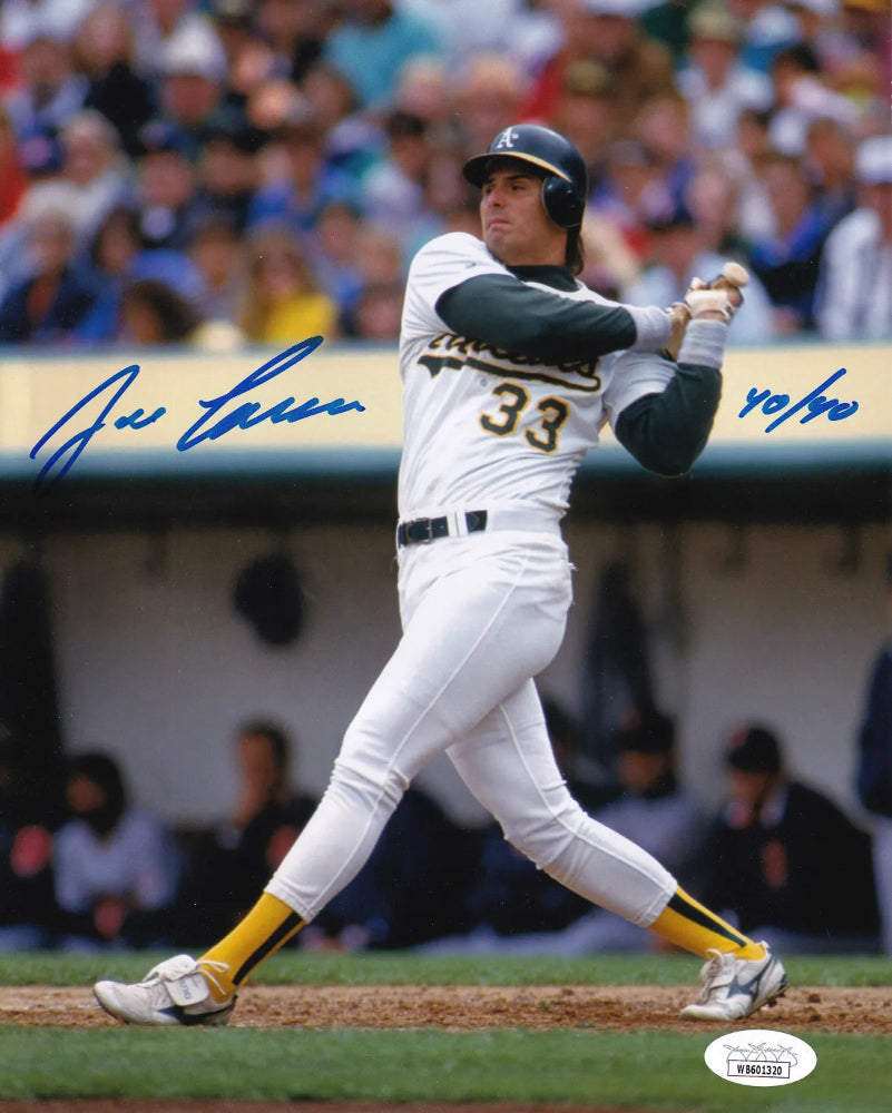 Jose Canseco “40/40” Signed Oakland Athletics 8×10 Photo (JSA Witness COA)