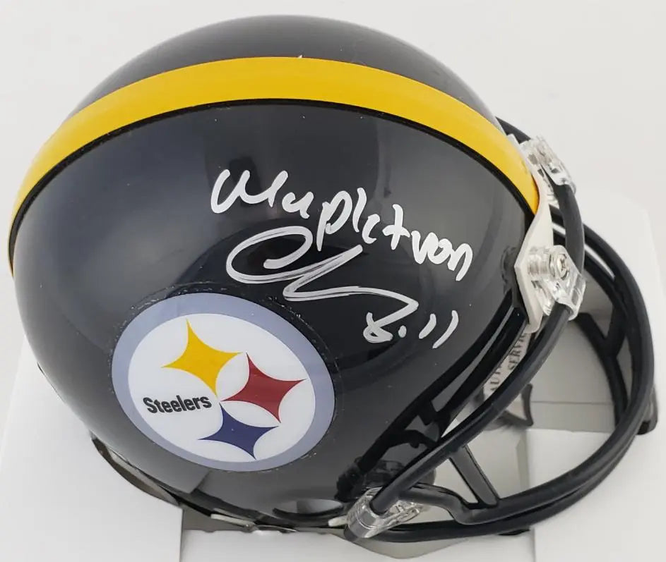 Chase Claypool “Mapletron” Signed Pittsburgh Steelers Speed Mini Helmet (Beckett Witness Certified)