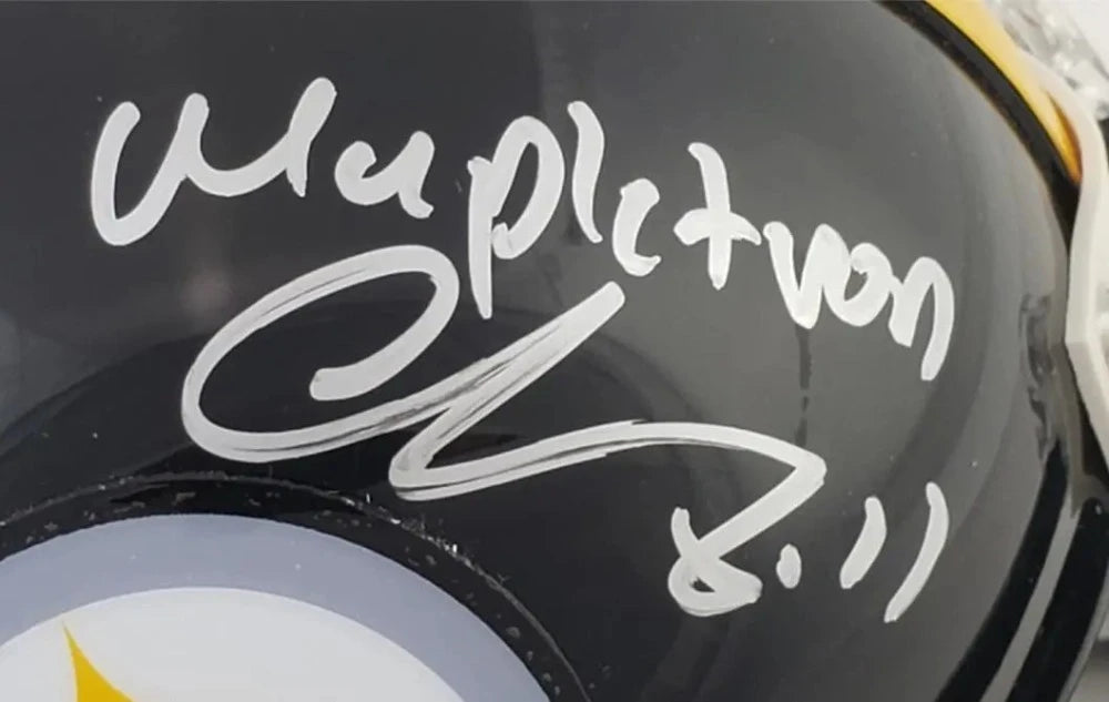 Chase Claypool “Mapletron” Signed Pittsburgh Steelers Speed Mini Helmet (Beckett Witness Certified)