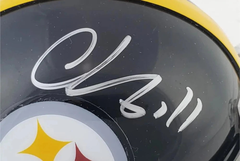 Chase Claypool Signed Pittsburgh Steelers Mini Helmet (Beckett Witness Certified)