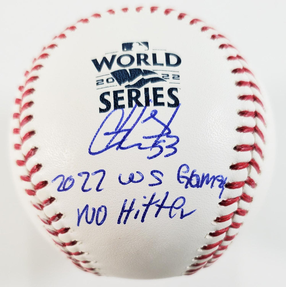 Cristian Javier "2022 WS Game 4 No Hitter" Signed OML 2022 World Series Baseball (GT Sports)