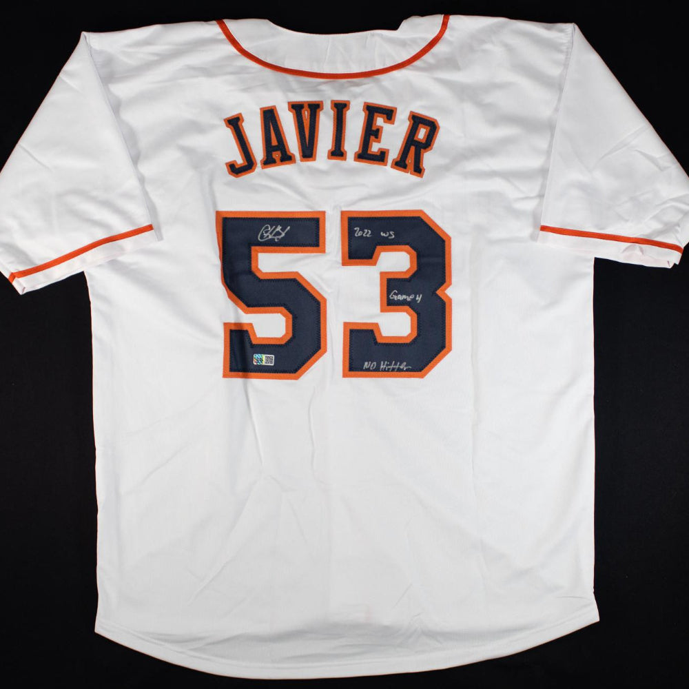 Cristian Javier "2022 WS Game 4 No Hitter" Signed Houston Astros Jersey (GT Sports)