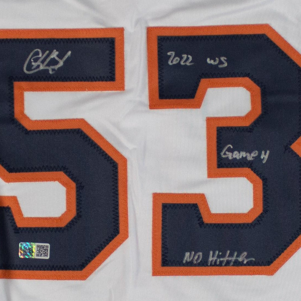 Cristian Javier "2022 WS Game 4 No Hitter" Signed Houston Astros Jersey (GT Sports)