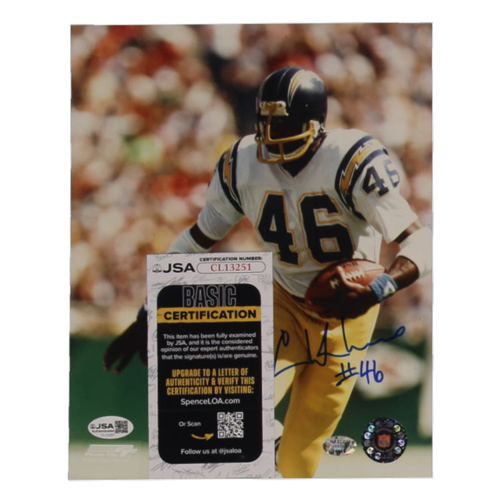 Chuck Muncie Signed Chargers 8x10 Photo (JSA)