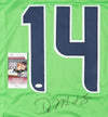 DK Metcalf Signed Neon Green Jersey (JSA)