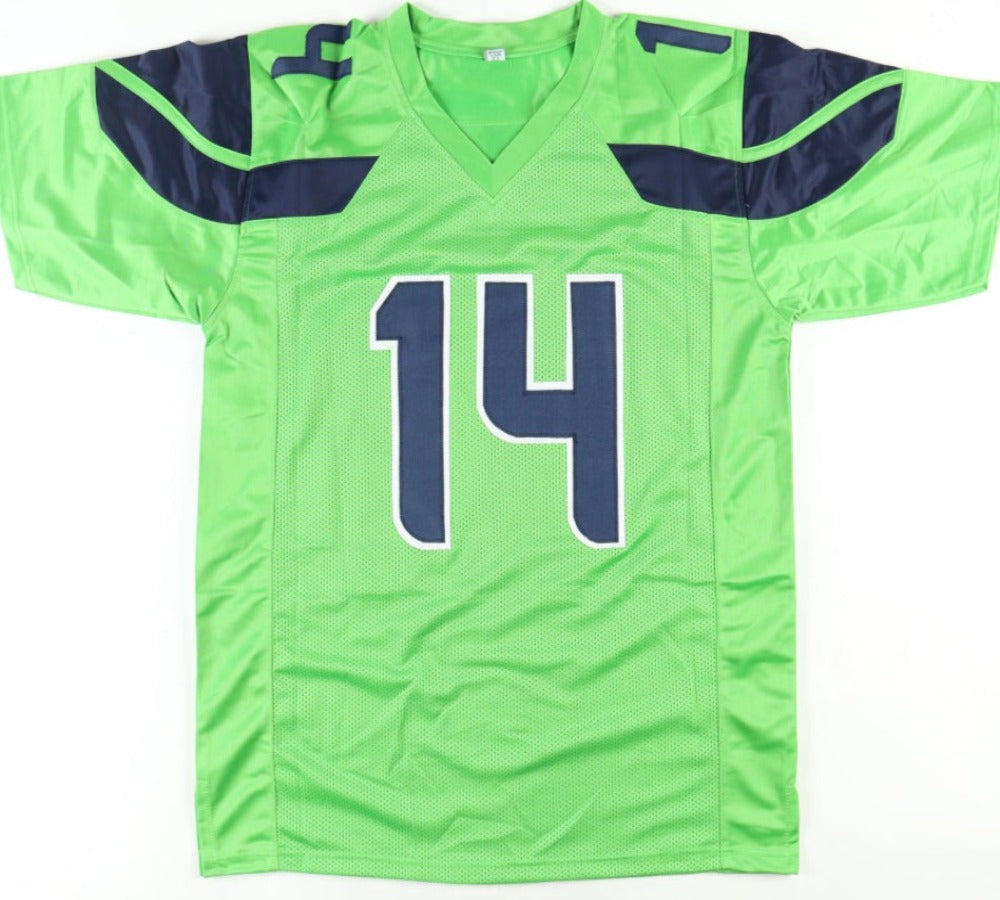 DK Metcalf Signed Neon Green Jersey (JSA)