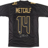 DK Metcalf Signed Black/Gold Jersey (JSA)