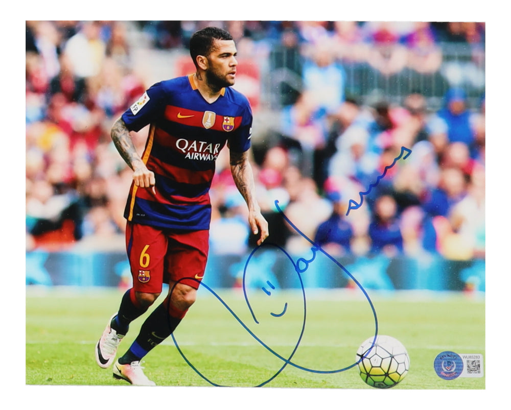 Dani Alves Signed FC Barcelona 8x10 Photo (Beckett)