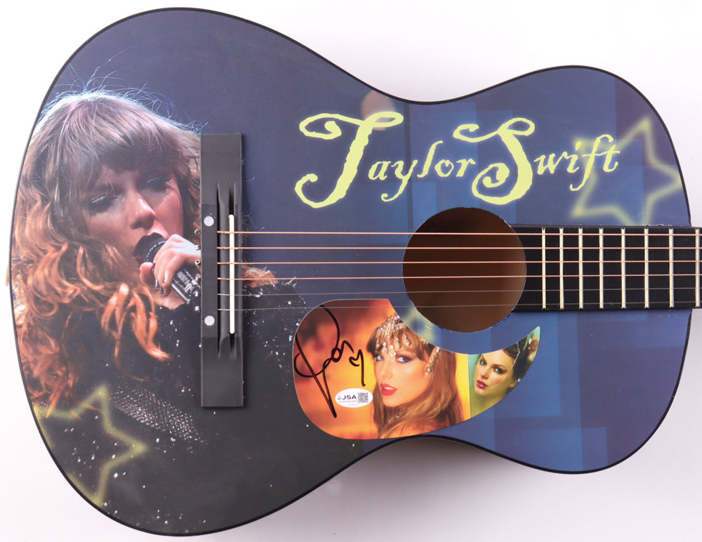 Taylor Swift Signed with a "Heart" Acoustic Guitar with "TLOAS" Insert Pickguard (JSA)