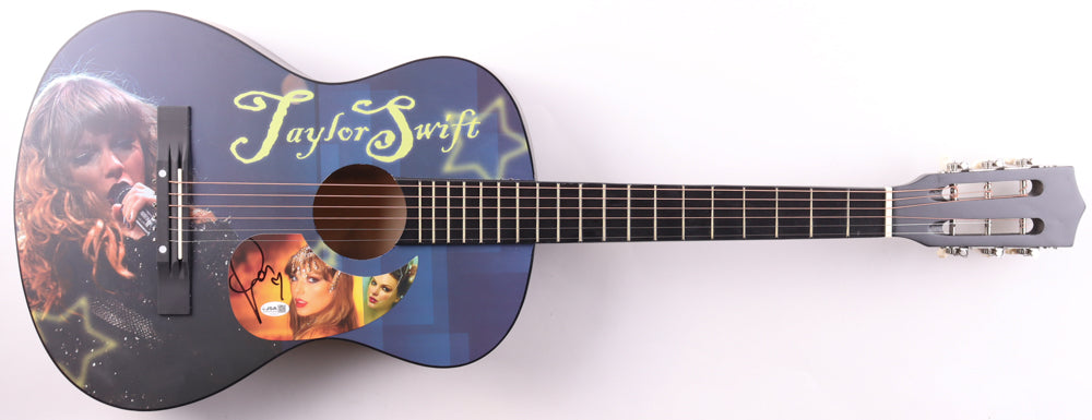Taylor Swift Signed with a "Heart" Acoustic Guitar with "TLOAS" Insert Pickguard (JSA)