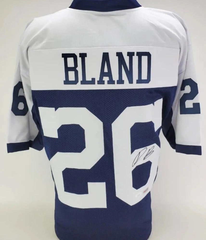 Daron Bland Signed Dallas Cowboys Blue/White Jersey (JSA COA &amp; Players Ink)