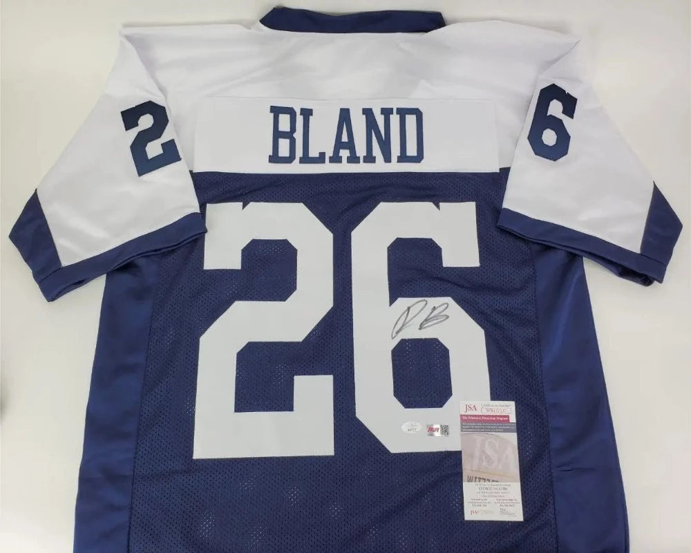 Daron Bland Signed Dallas Cowboys Blue/White Jersey (JSA COA &amp; Players Ink)