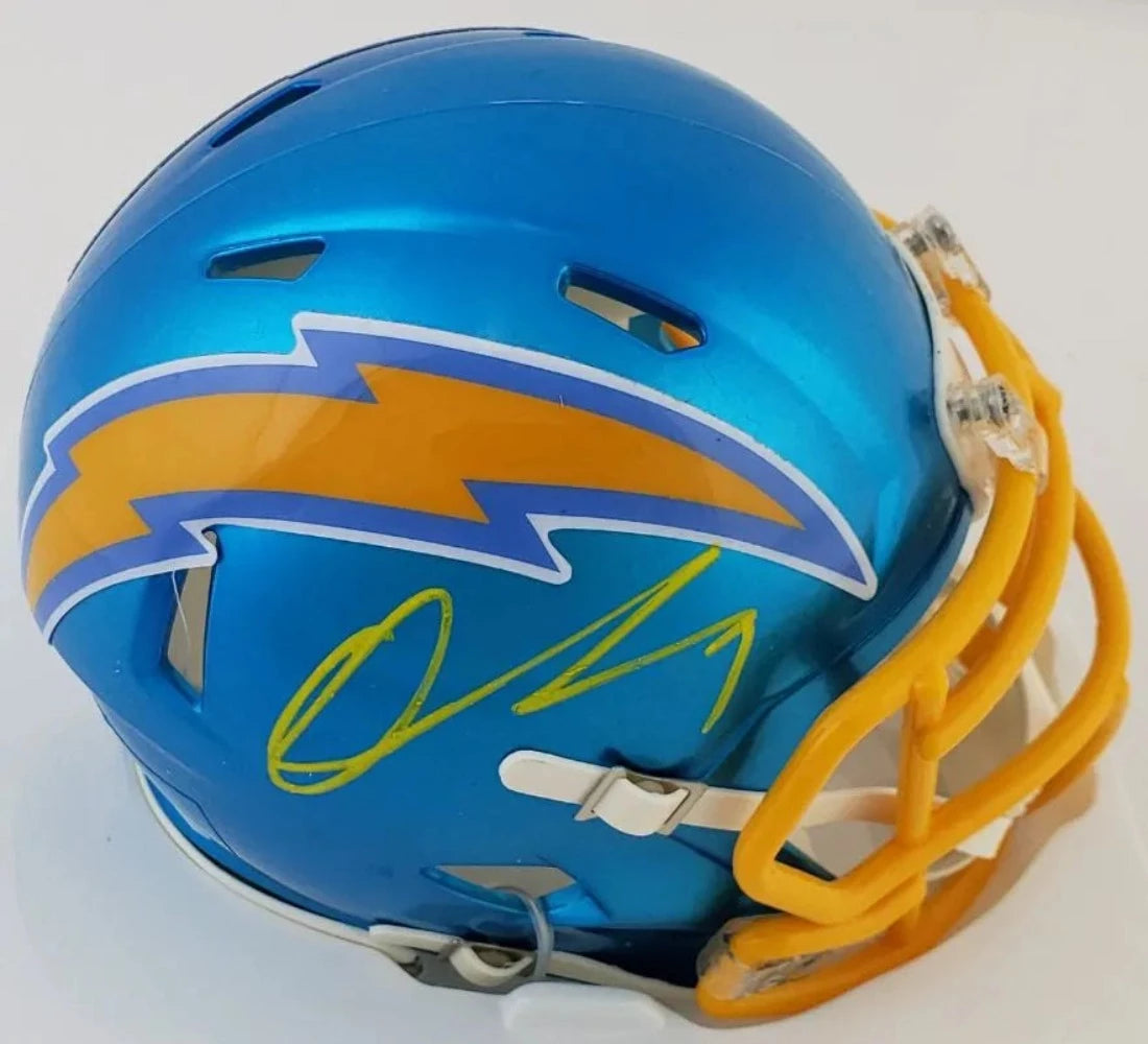 Deandre Carter Signed Los Angeles Chargers Flash Alternate Speed Mini Helmet