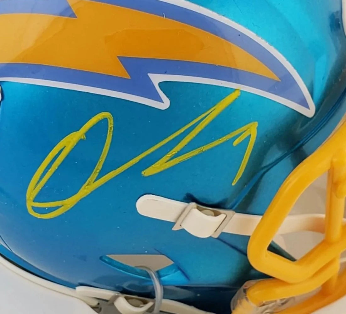 Deandre Carter Signed Los Angeles Chargers Flash Alternate Speed Mini Helmet