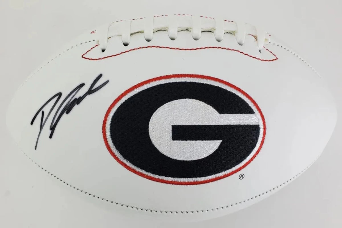 DeAndre Swift Signed Georgia Bulldogs Logo Football (Fanatics Certified)